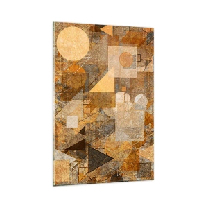 Üveg kép - Kubikus bronz tanulmánya - 80x120 cm