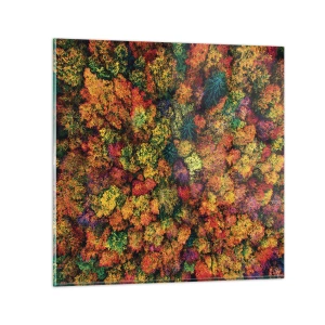 Üveg kép - Őszi facsokor - 40x40 cm
