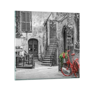 Üveg kép - Toszkán sikátor - 70x70 cm
